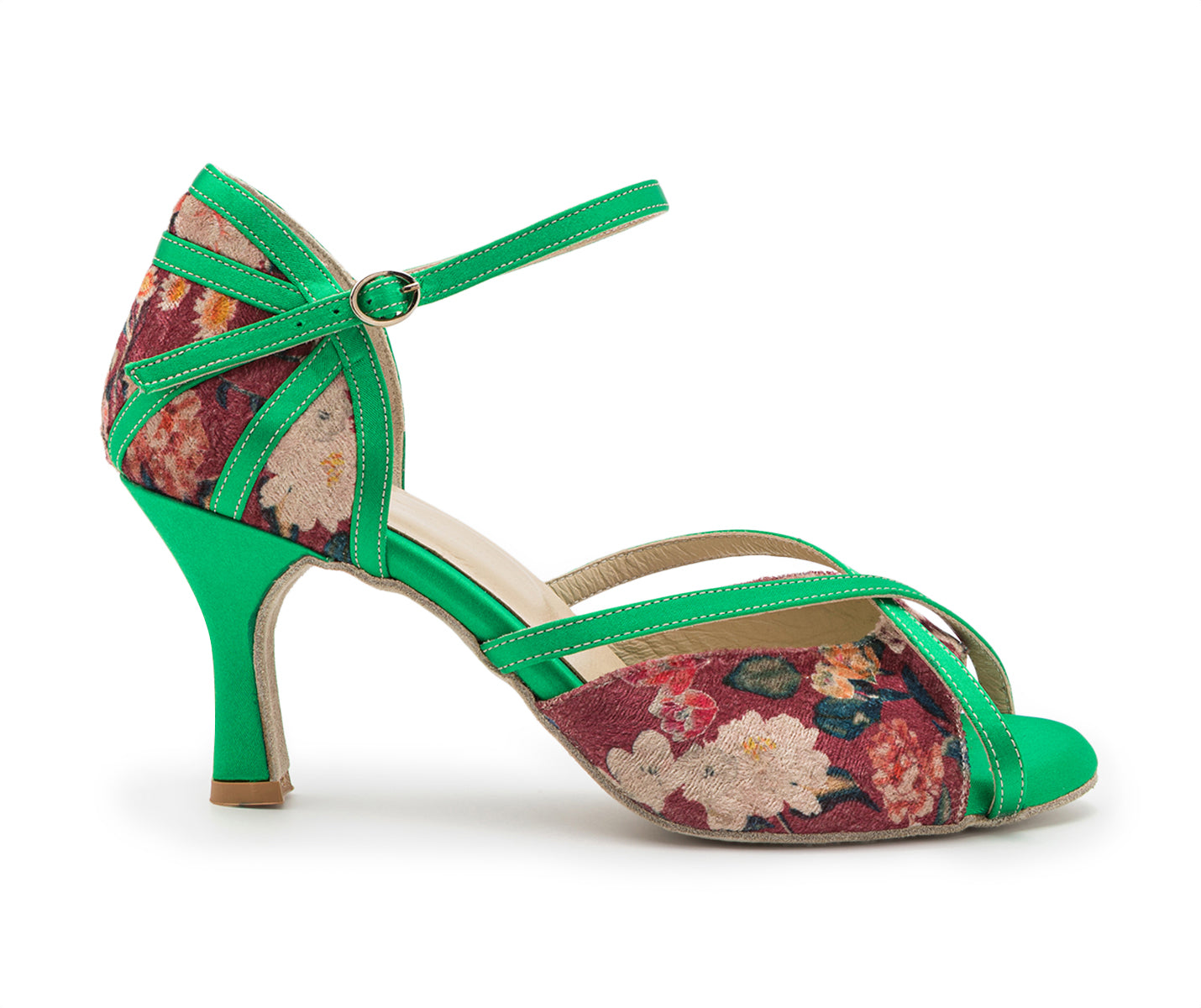 Zapatos de danza NAOS Verde Floreado by Spica Dance Shoes