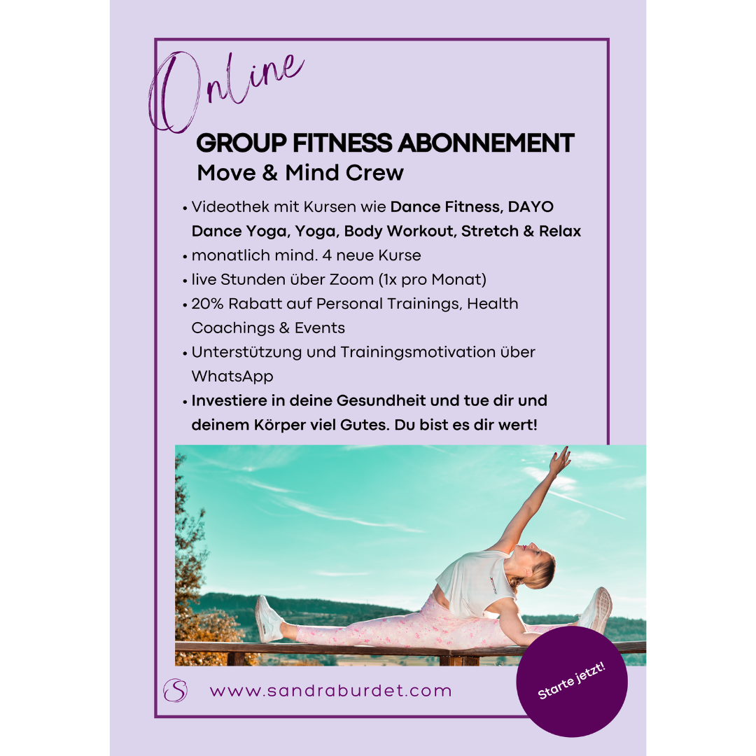 Online Dance, Fitness & Yoga by Sandra Burdet