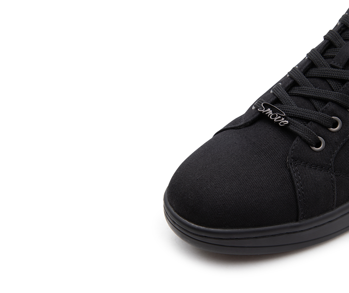 Dancing Queens SMOVE Breeze Tanzsneaker in Schwarz mit schwarzer Sohle, schräg von oben abgebildet.