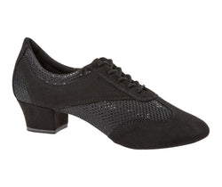 Diamant 188 Tanzschuhe in Schwarz, niedriger Absatz, Strassdetails und Diamant Multiflex Fußbett.