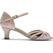 Scarpe da ballo Sparkle Shine in raso rosa nude