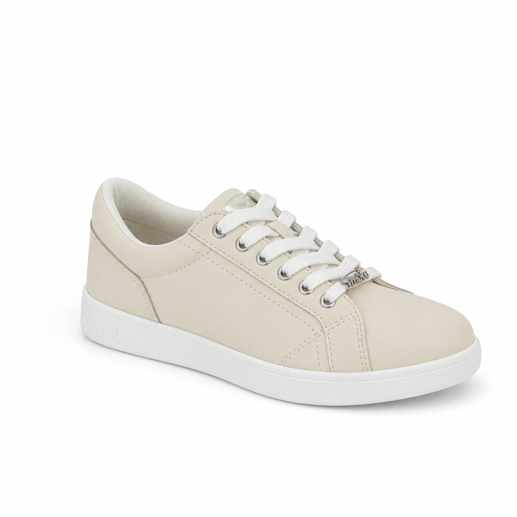 SMOVE Accent Dance Sneaker Cream von Dancing Queens: atmungsaktiv, weiße Sohle, moderner Tanzschuh für Damen.