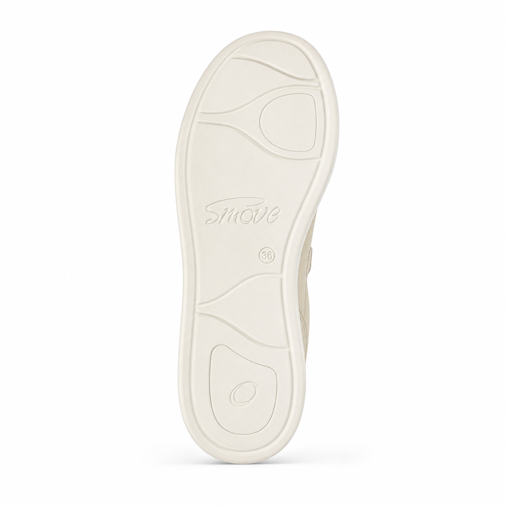 Dancing Queens SMOVE Accent Dance Sneaker Creme, Gr. 36: atmungsaktiv und ideal als Tanzschuhe für Damen.