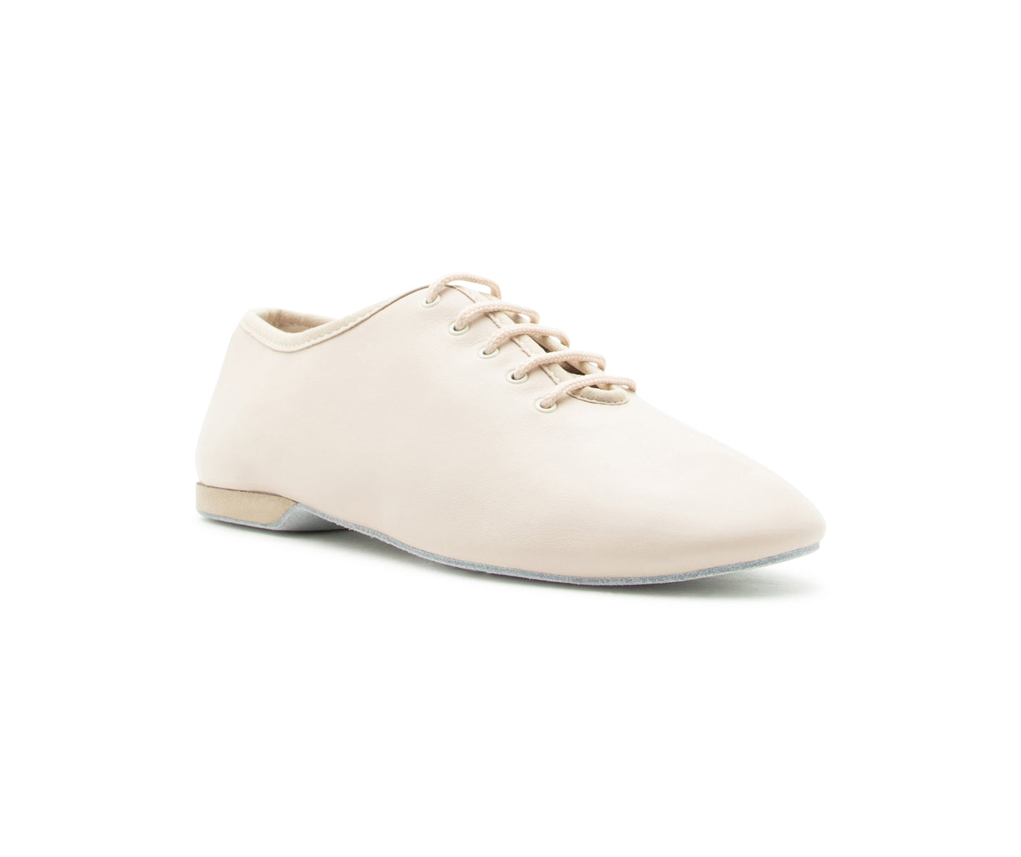 Flow Tanzschuhe in Beige von Dancing Queens mit dünner Wildledersohle, ideal als flacher Tanzschuh.