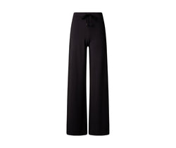 Lismina 359 Mumbai Yoga Hose: Hoch geschnittene schwarze Hose mit weitem Bein und Kordelzug, perfekt für Yoga.