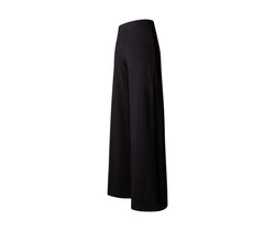 Lismina 359 Mumbai: Hochgeschnittene schwarze Yoga-Hose in weiter Passform, blickdicht, Seitenansicht.