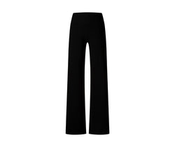 Lisminas 432 Pocket Schlagleggings in Schwarz mit hochgeschnittenem Bund auf weißem Hintergrund.