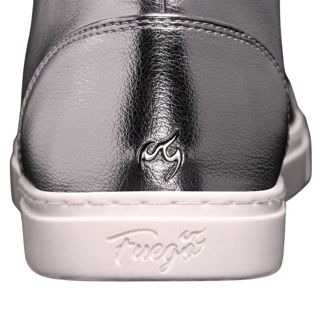 Fuego high top dance sneakers in silver