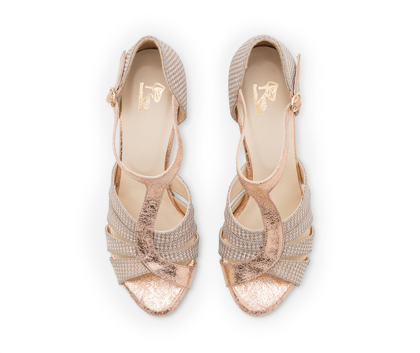 ESP09 dance shoes in rose gold