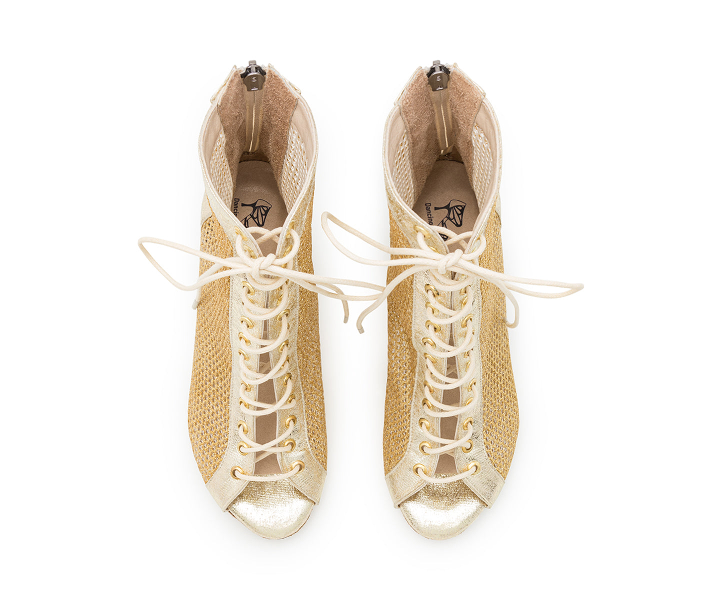 Scarpe da ballo di Halley Heels in oro glitter