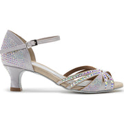 Scarpe da ballo Sparkle Shine in raso argento