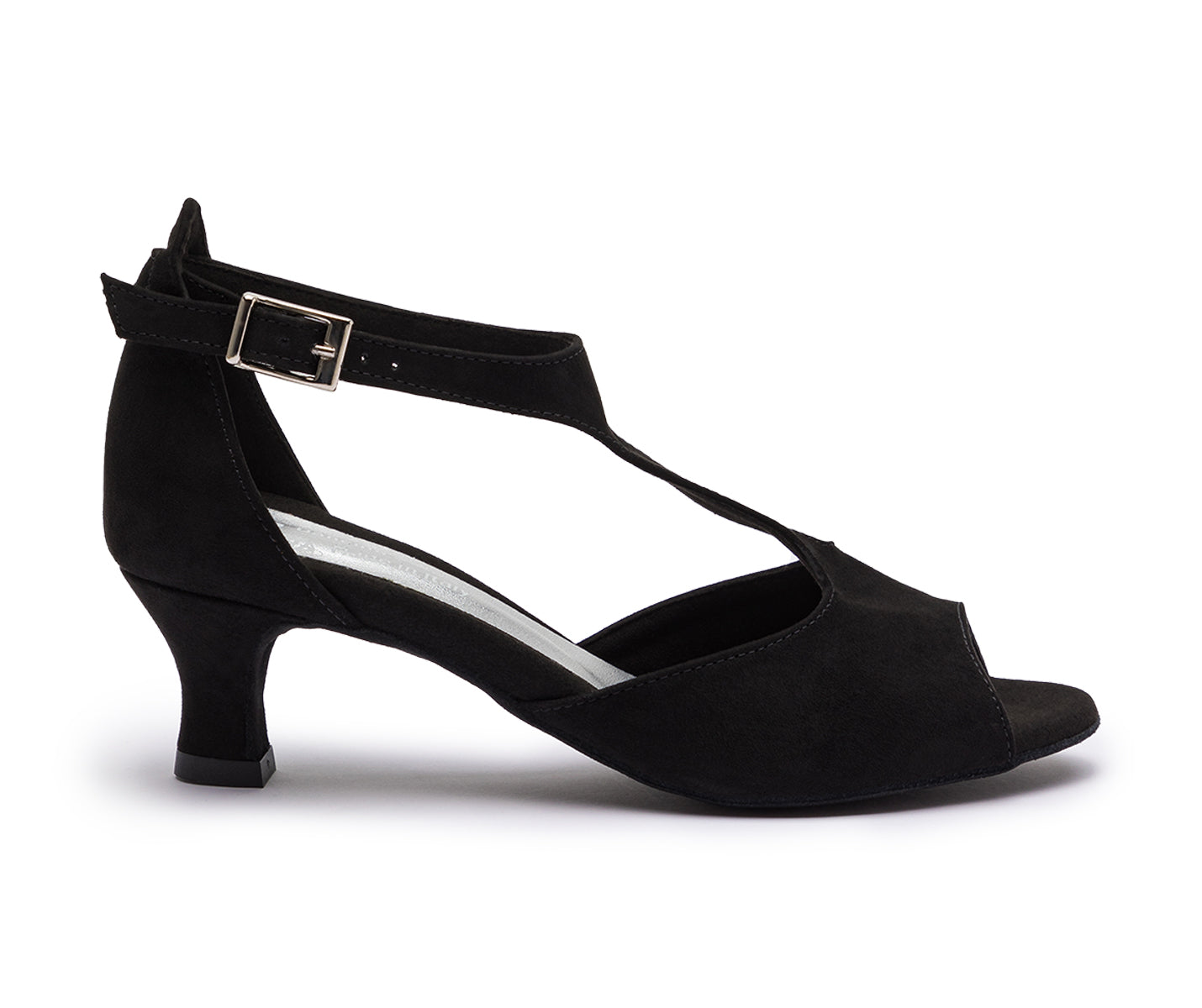DQ1001 zapatos de baile en negro con suela de gamuza