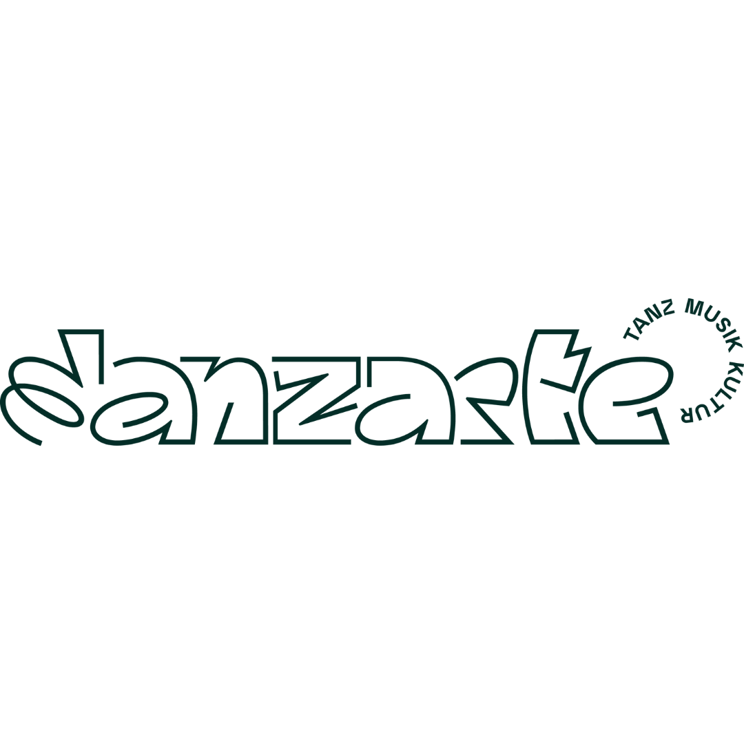 Stilisiertes Danzarte-Logo mit dem um den Buchstaben e geschwungenen Schriftzug TANZ MUSIK KULTUR.