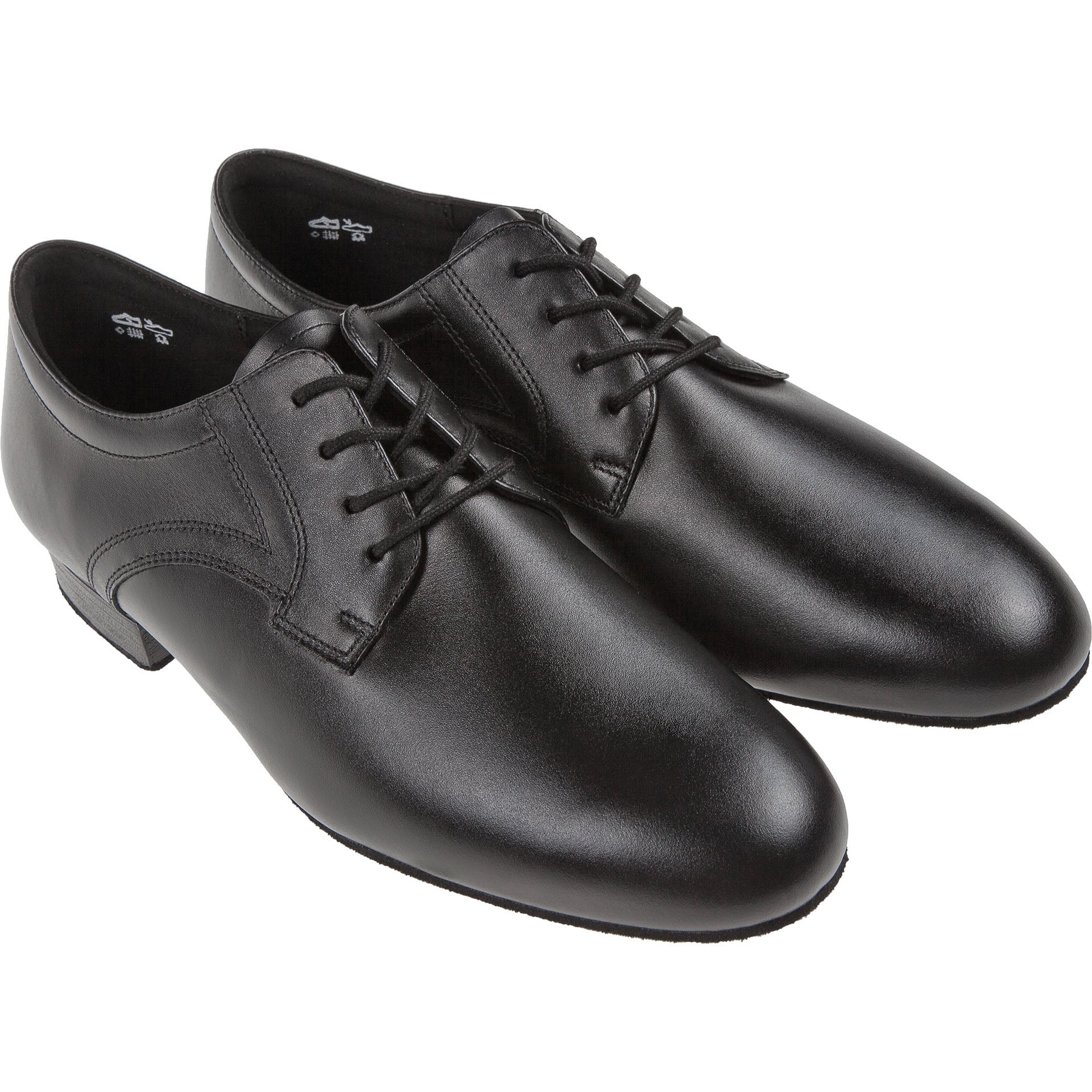 Diamant 085 Tanzschuhe, schwarzes Rindnappaleder, Oxford-Stil mit Schnürverschluss.