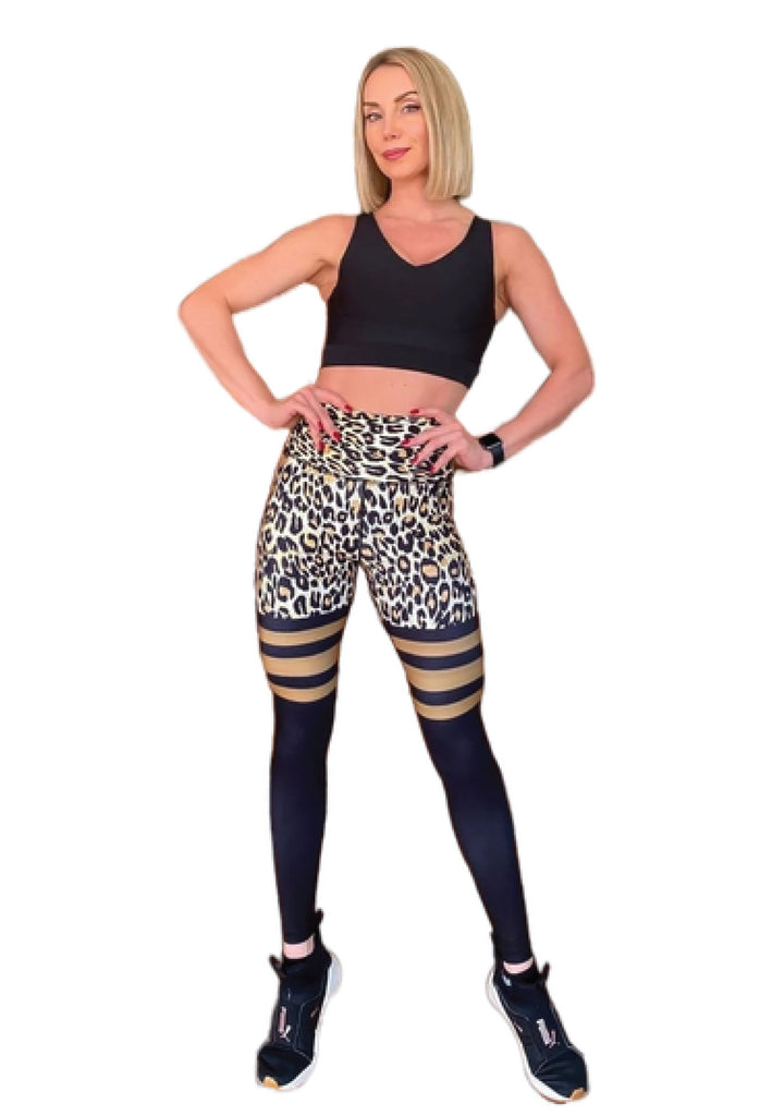 893 Leggings extra de cintura alta en leopardo