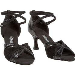 Diamant's 141 Tanzschuhe in Schwarz mit glitzernden Akzenten und Peeptoe-Design.