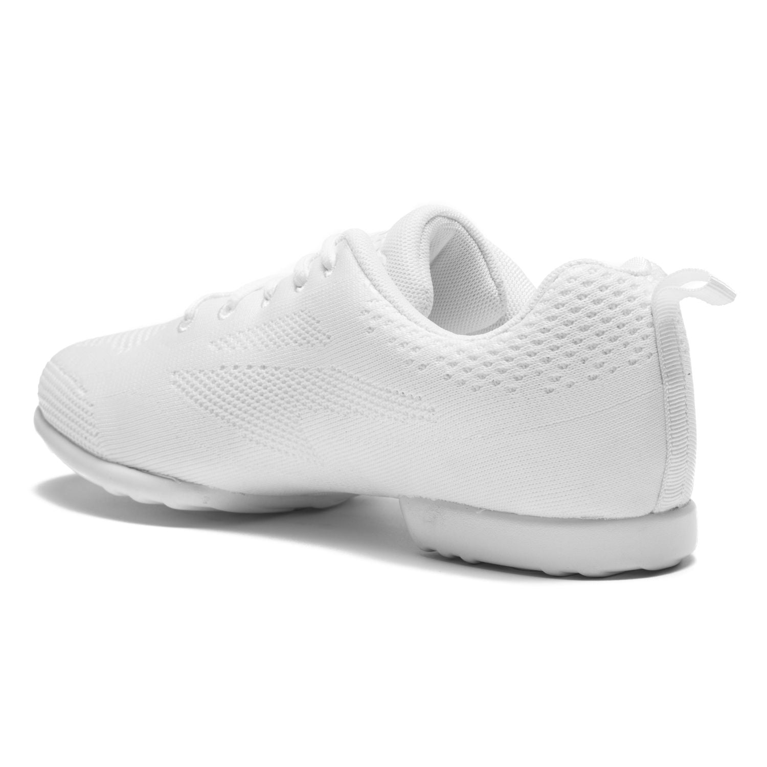 Rumpf 1567 Zuma Tanzsneaker in Weiss: Weißer sportlicher Tanzsneaker mit Schnürsenkeln, strukturiertem Obermaterial, gepolsterter Innensohle, Fersenlasche.