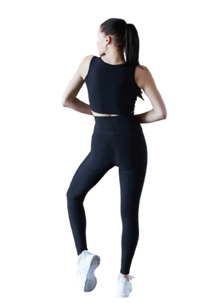 1051 Leggings con cremallera en Schwarz