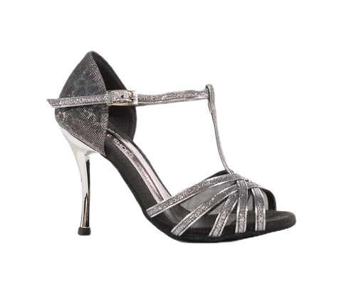 705 dance shoes in silver & black