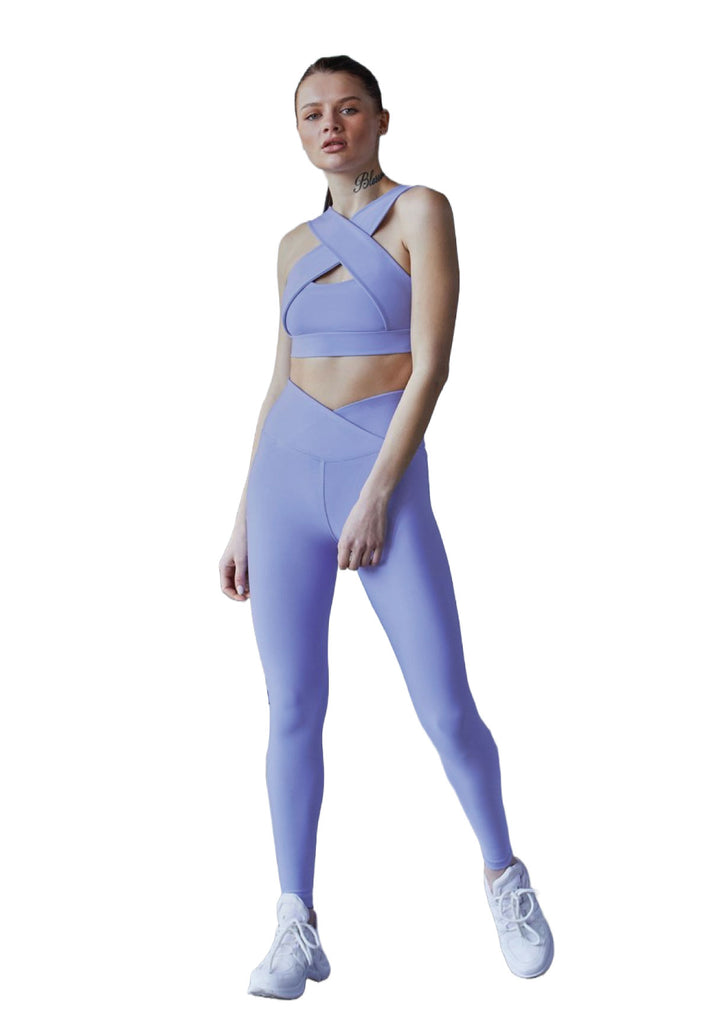 1054 Leggings extra de cintura alta en Hellblau