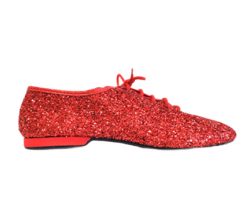 550 zapatos de baile de Cristal Red en rojo
