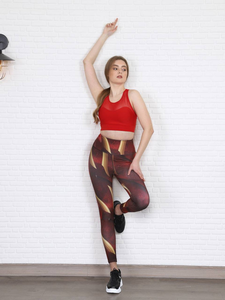 1074 Extra High Waist Leggings in Bordeaux