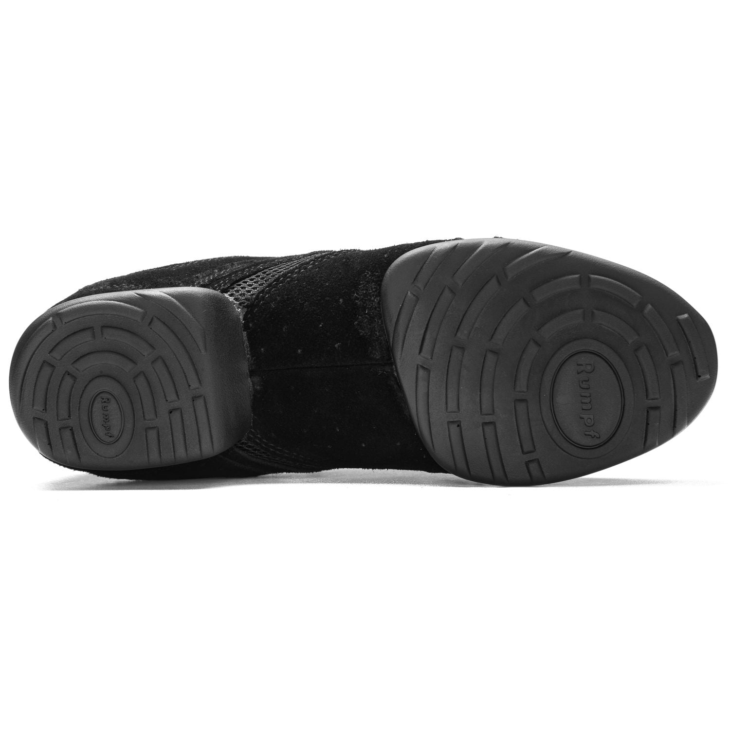 Unteransicht des Rumpf 1566 NERO Sneakers in Schwarz mit strukturierter Gummiaußensohle und gepolsterter Innensohle.