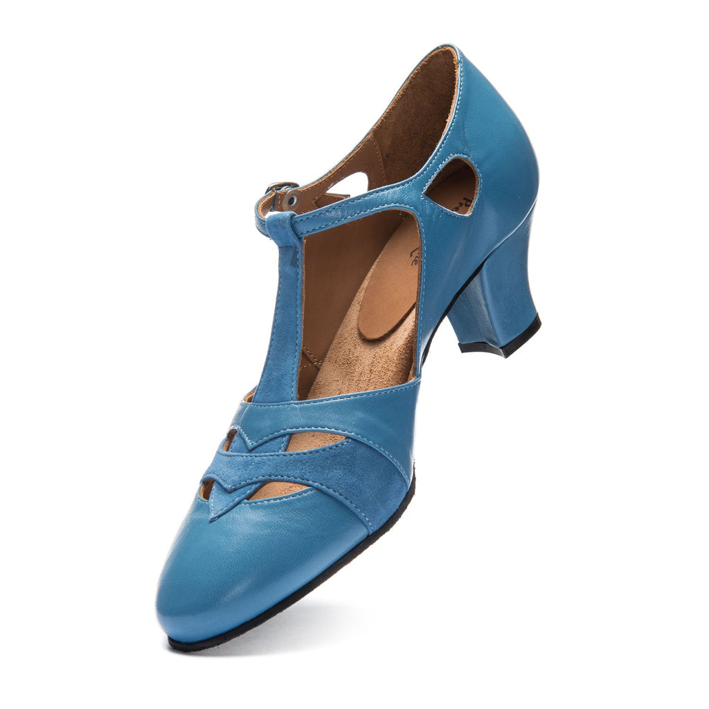 9233 zapatos de giro para mujeres en azul
