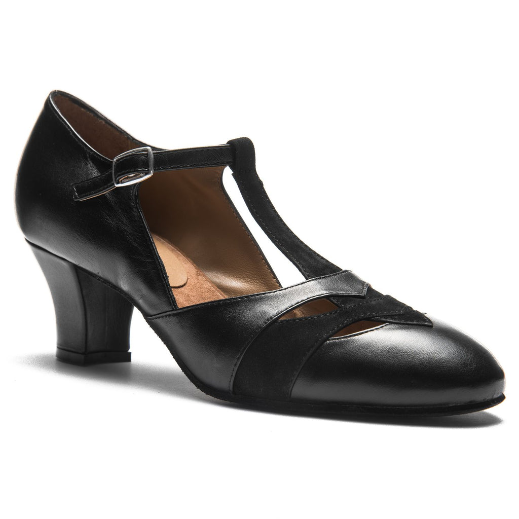 9233 zapatos de giro para mujeres en negro