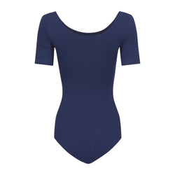 Rumpfs R3100 Kurzarm-Body in Navyblau mit Rundhalsausschnitt, dargestellt auf weißem Hintergrund.