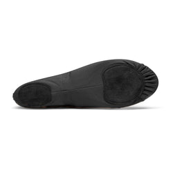 Rumpf SD16 Só Dança schwarzer Ballett-Slipper mit elastischem Absatz und Wildledersohlen-Patches.