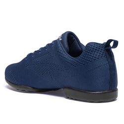Rumpf 1567 Zuma Tanzsneaker in Navyblau mit Mesh-Gewebe, schwarzer Sohle, gepolsterter Innensohle und hinterer Zuglasche.