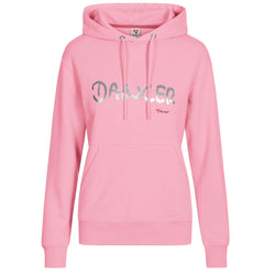 Rumpfs R4012 Dancer Hoodie in Rosa, Unisex mit reflektierendem „DANCER“-Text, perfekt für den Streetdance-Stil.