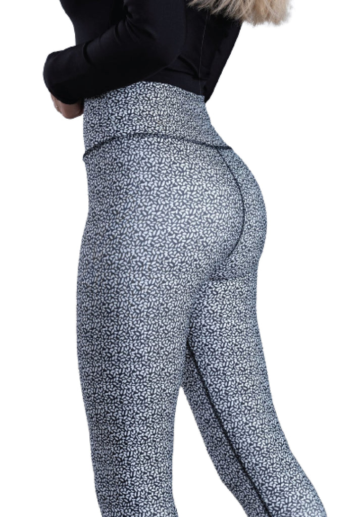 1139 Leggings extra de cintura alta en Schwarz y Weiss