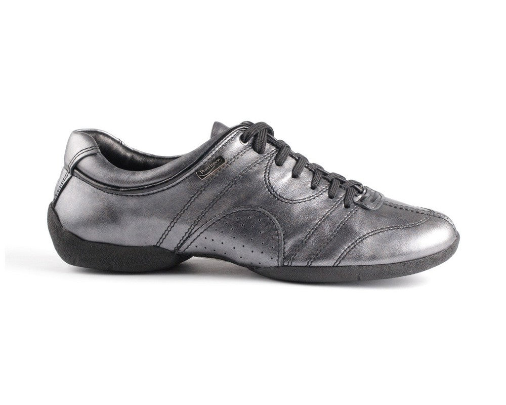 PD casual tanzschuhe en cuero de plata negra