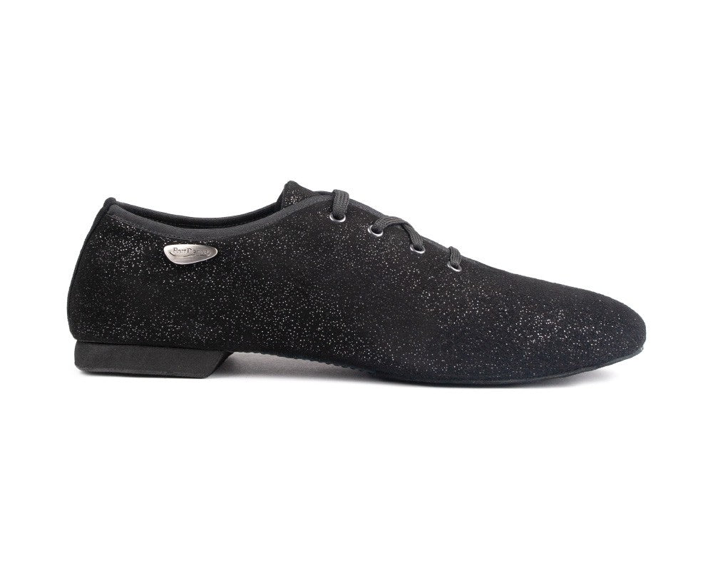 PD J001 Salsa Jazz Dance Zapatos en negro con suela de gamuza