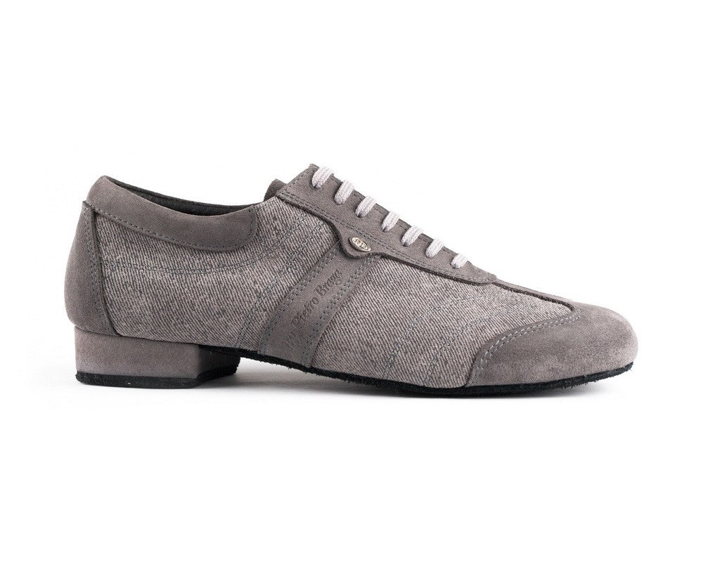 PD Pietro Street Dance Shoes en denim gris con suela de gamuza
