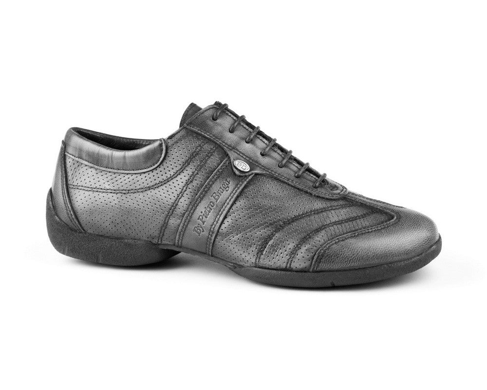PD Pietro Street Dance Shoes en cuero gris con suela de zapatillas