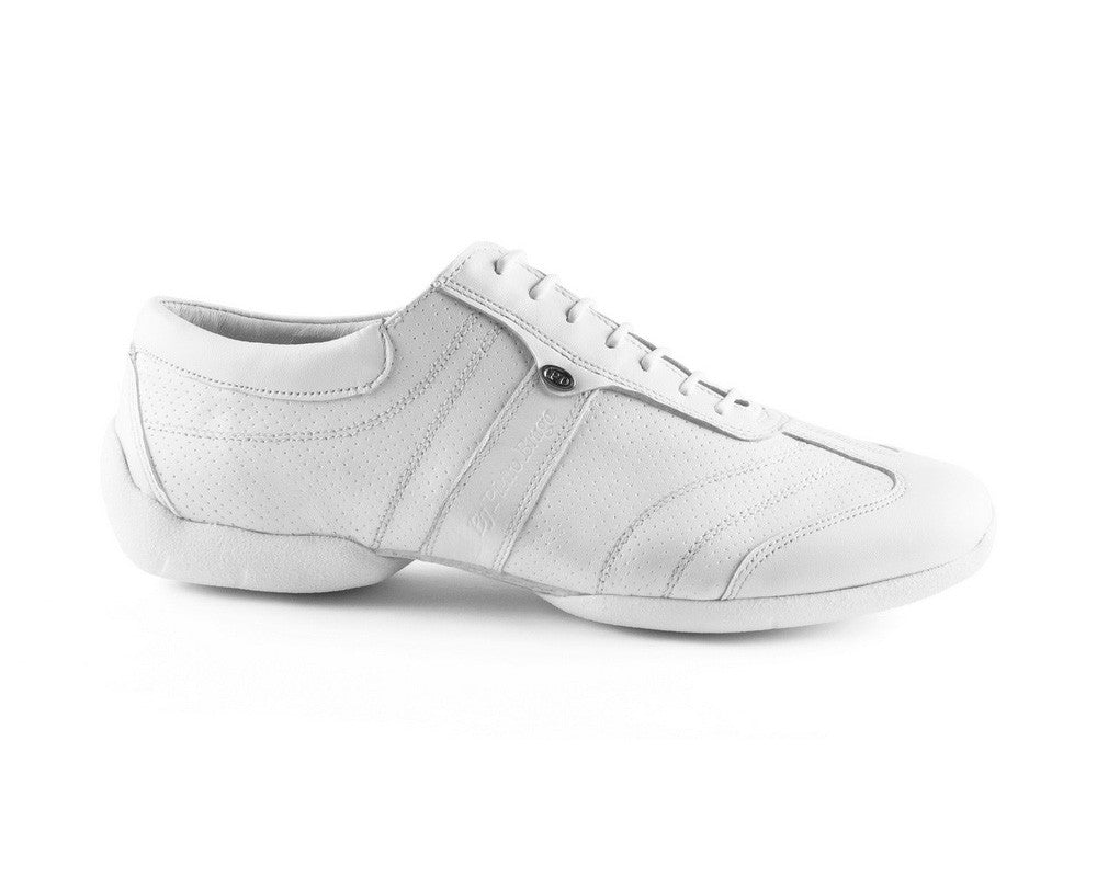 PD Pietro street dance zapatos en cuero blanco