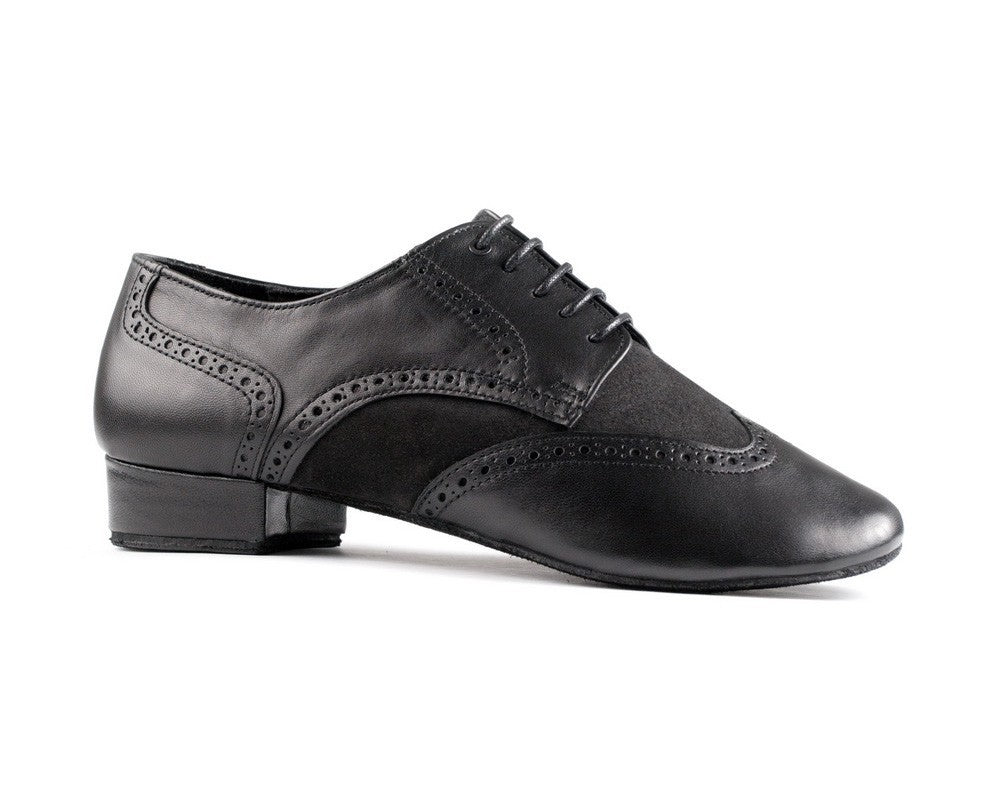 Chaussure de danse Tango PD042 en noir et nabuk