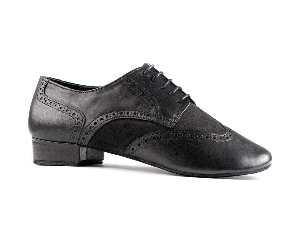 PD042 Tango Dance Shoe in Black and Nabuk