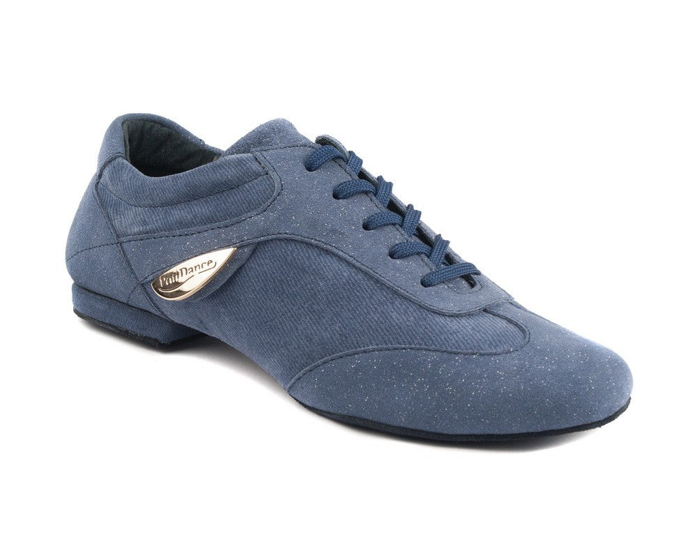 Zapatillas de baile de moda PD07 en mezclilla con suela de gamuza