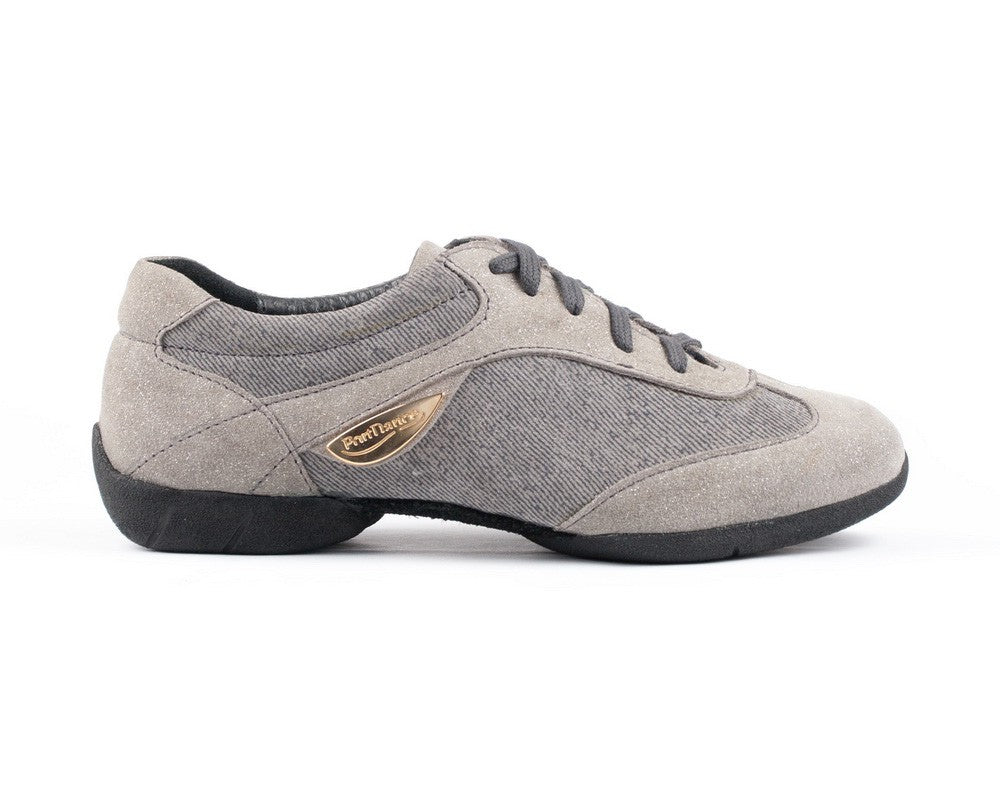 Zapatillas de baile de moda PD07 en mezclilla gris