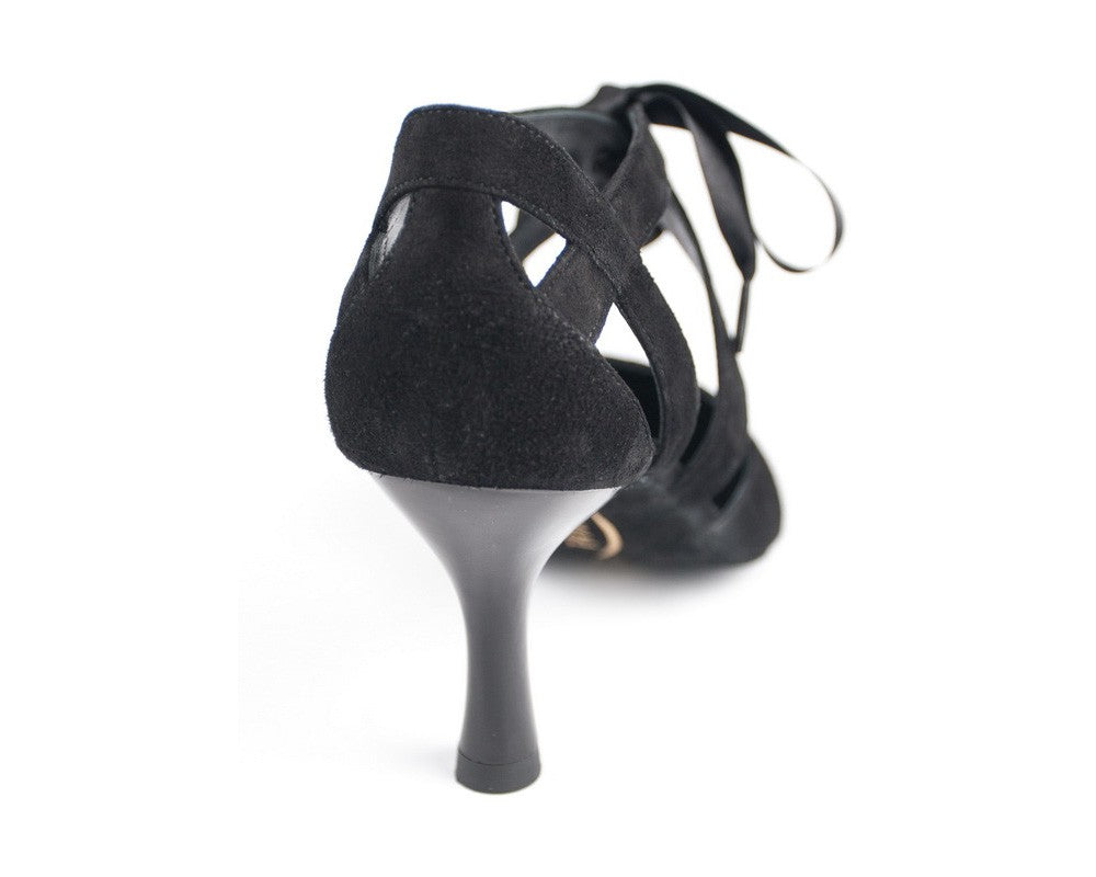 PD125 PREMIUM dance shoes in Black Nobuck Leather