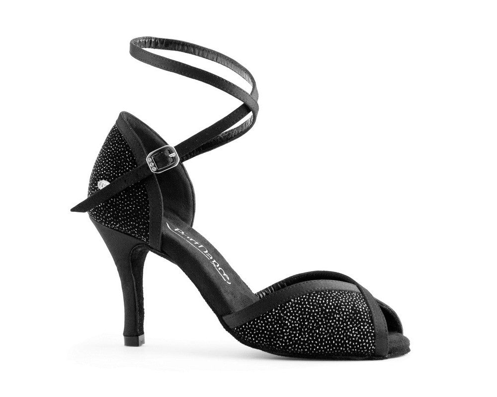 Chaussures de danse latine - Noir pailleté