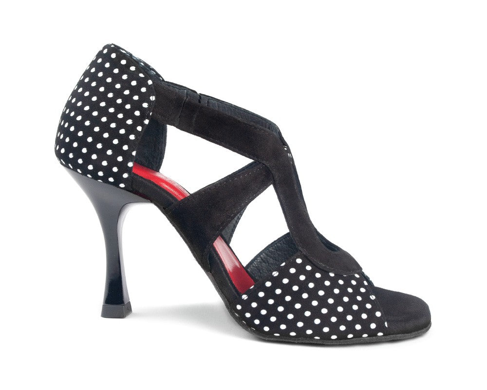 Zapatos de baile PD508 en pola negra Nubuck