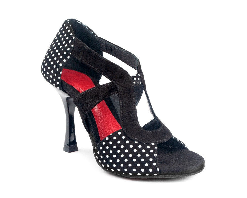 Zapatos de baile PD508 en pola negra Nubuck