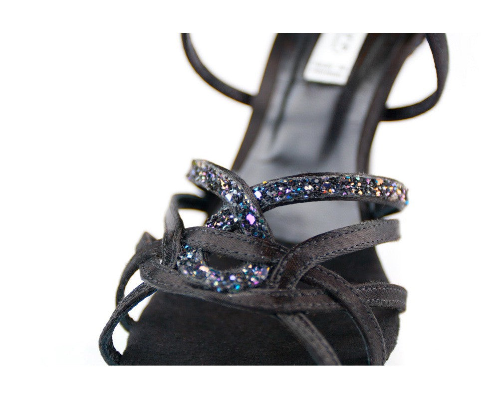 Zapatos de baile net pd800 en zapatos de baile de satén negro