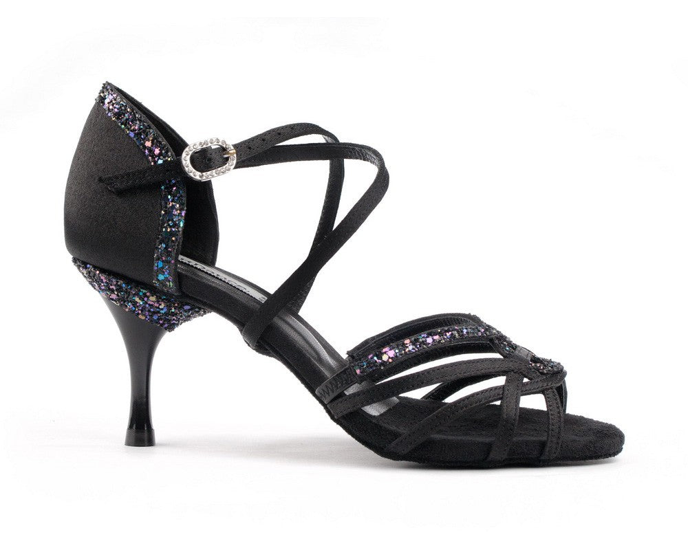 Zapatos de baile net pd800 en zapatos de baile de satén negro