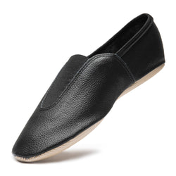 Die schwarzen Slipper 1037 von Rumpf verfügen über eine weiche, strukturierte Optik und eine bequeme weiße Gummisohle, ideal für Tragekomfort.